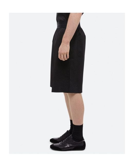 Helmut Lang Black Logo-Jacquard Shorts for men