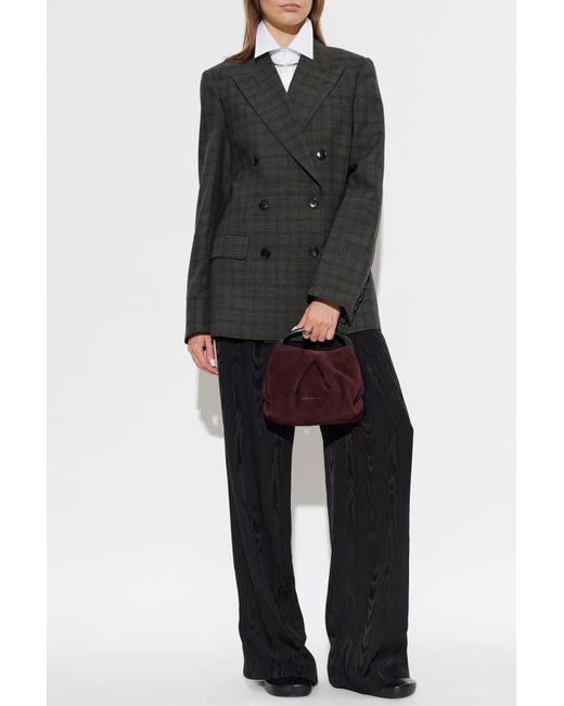 Dries Van Noten Black Double Breasted Wool Blazer