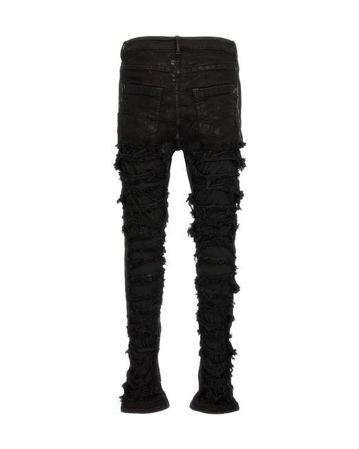 Rick Owens Black Luxor Detroit Low-Rise Skinny Jeans for men