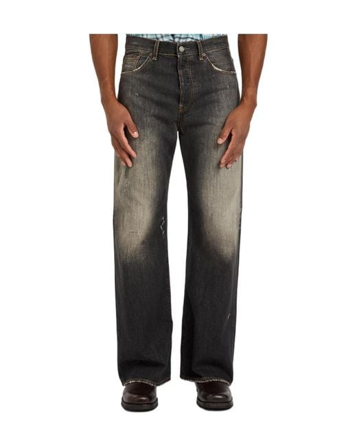 Acne Gray Straight-Leg Jeans for men