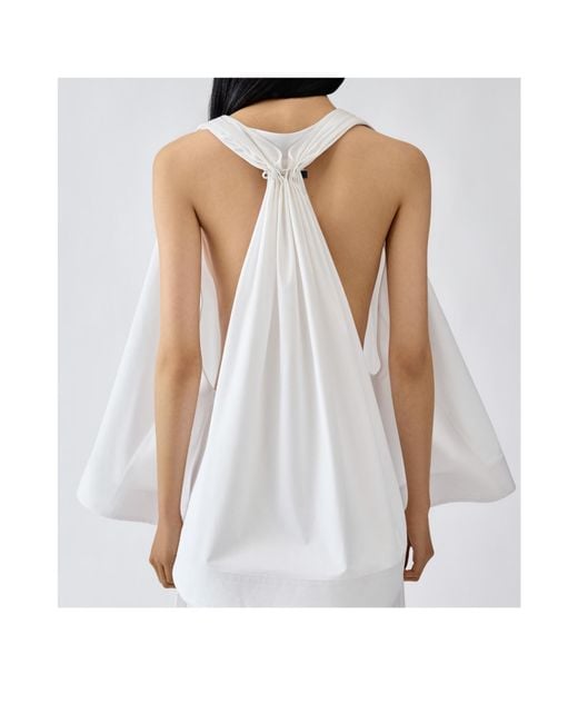 Jacquemus White The Norma V-Neck Top