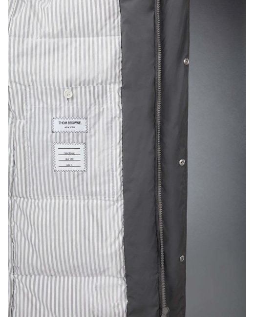 Thom Browne Gray Twill-Bar Parka for men