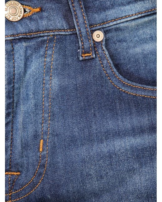 7 For All Mankind Blue Faded-Effect Jeans for men