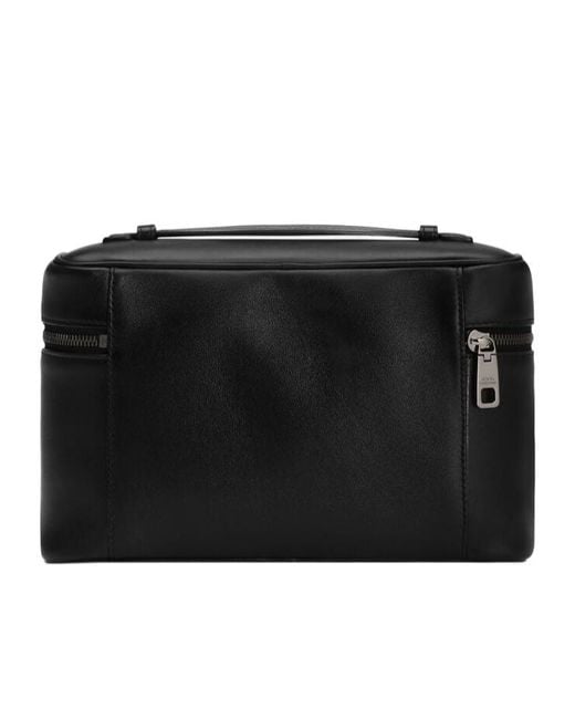 Dolce & Gabbana Black Logo Plaque Wash Bag for men