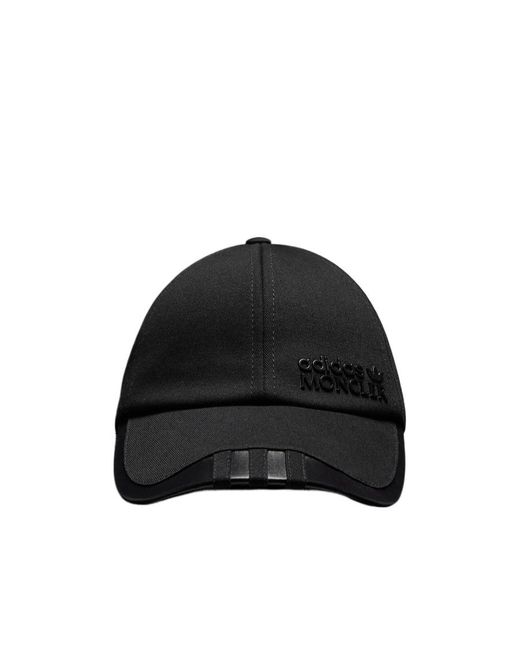 Moncler Black Gabardine Baseball Cap for men