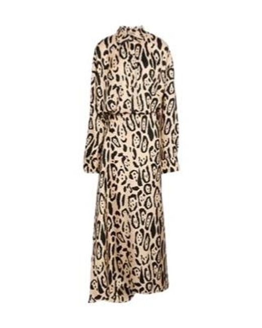 Sportmax White Leopard Print Shirt Dress