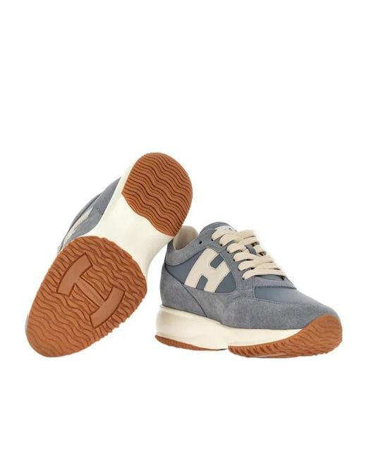 Hogan Blue Interactive Lace-Up Sneakers