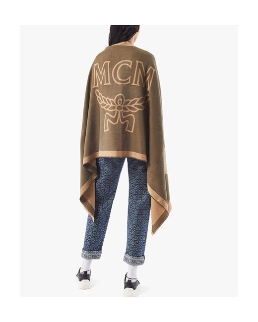MCM Natural Logo Pattern Wool Scarf