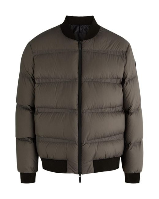 Moncler Gray Vioz Quilted Nylon Bomber Jacket for men