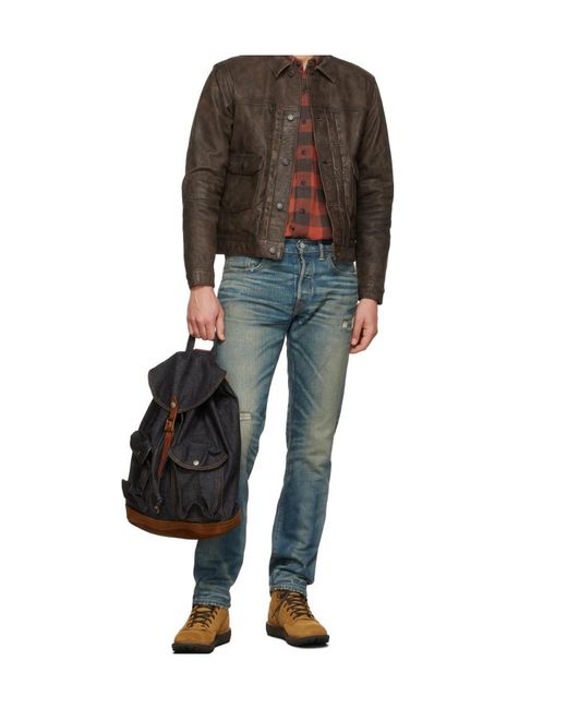 RRL Blue Logo Backpack for men