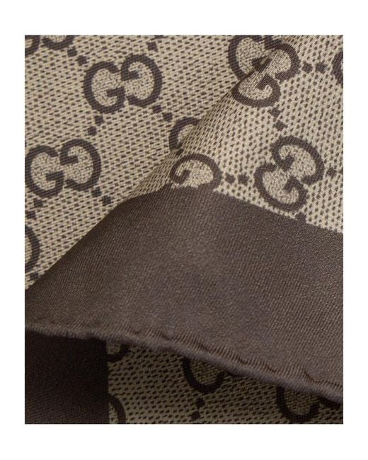 Gucci White Monogrammed Scarf