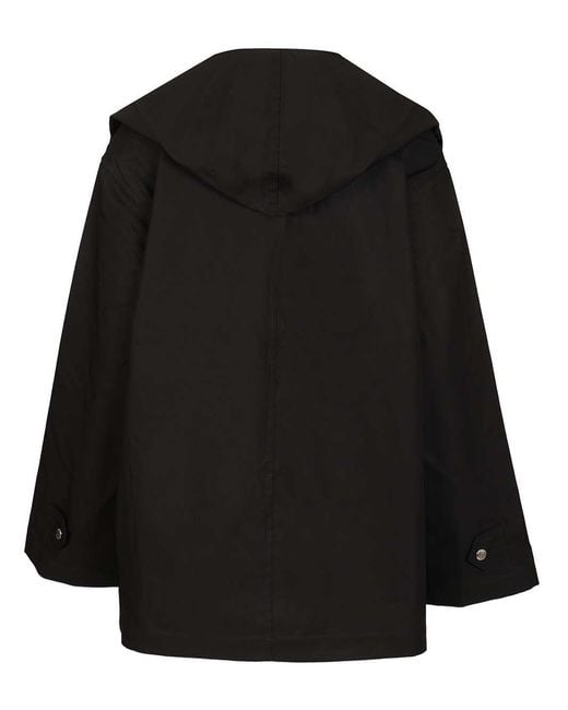 Totême  Black Totême Scarf Detailed Long Sleeved Jacket