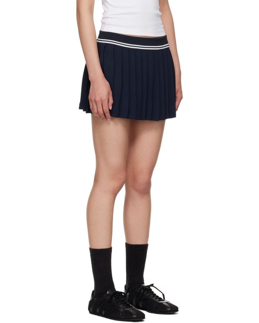 Sporty & Rich Blue Src Logo Abigail Skirt
