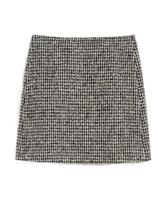 Max Mara Gray Wool And Alpaca Mini Skirt