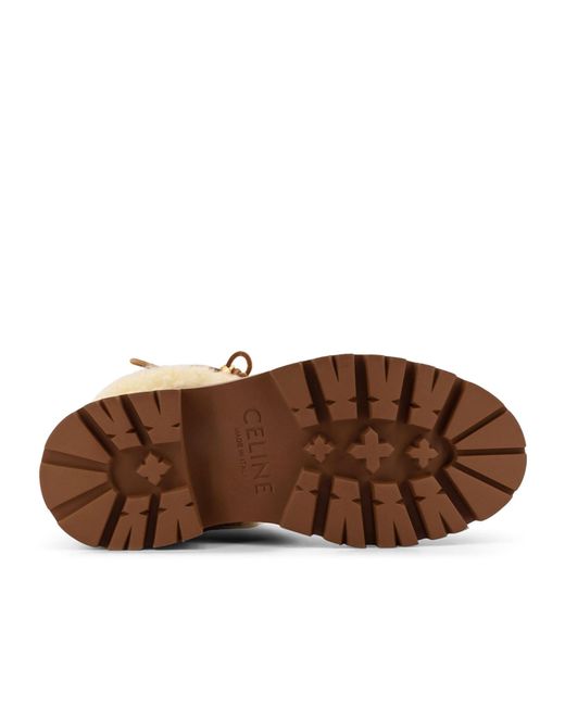 Céline Brown Bulky Cropped Triomphe Boot
