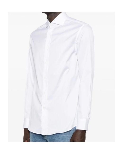 Brunello Cucinelli White Button-Up Shirt for men
