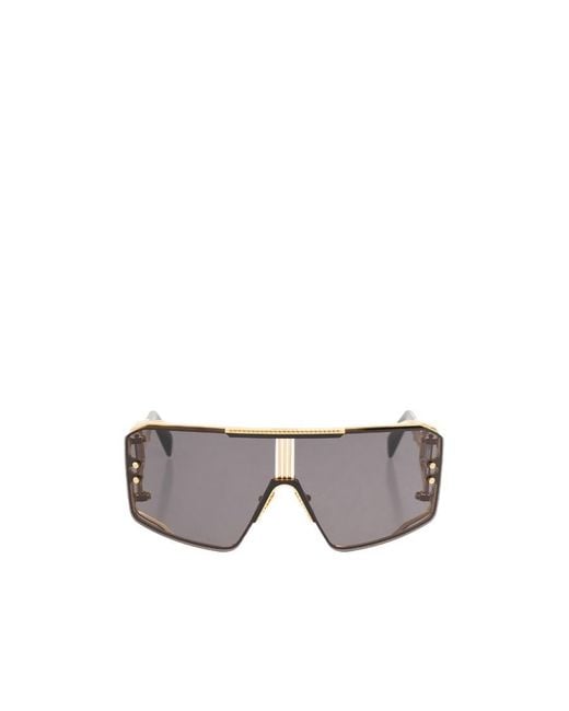 Balmain Gray Eyewear Oversized-Frame Sunglasses for men