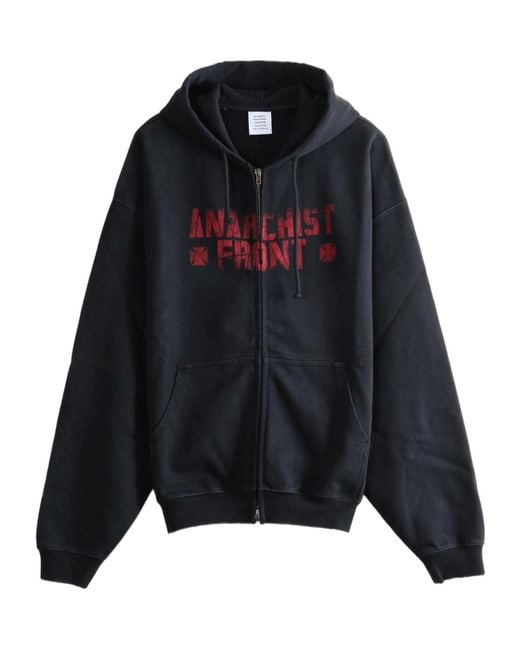 Vetements Black Long-Sleeve Sweatshirt for men