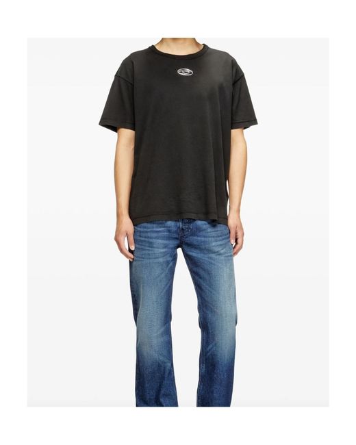 DIESEL Black T-Norm-Lod Oval D Logo T-Shirt for men