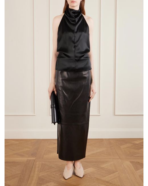 Khaite Black Rone Halterneck Top