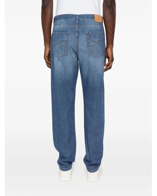 Brunello Cucinelli Blue Slim-Fit Jeans for men