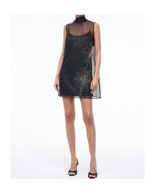 Staud Black Albee Mini Dress