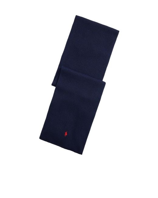 Polo Ralph Lauren Blue Solid-Color Casual Scarf