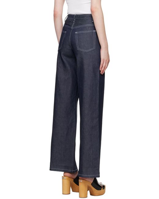 A.P.C. Blue Wide Leg Jeans