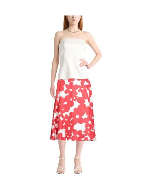 Marni Floral Flared Skirt
