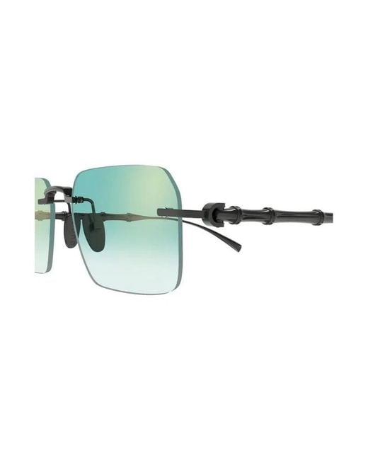 Gucci Green Eyewear Frameless Rectangular Sunglasses for men