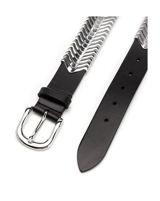 Isabel Marant Black Beads-Embellished Buckle Belt