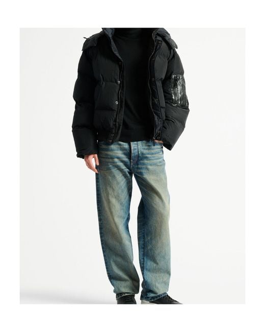 Balmain Black Detachable Hood Down Jacket for men