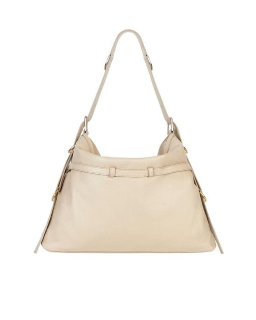 Givenchy Natural Voyou Logo Detailed Medium Shoulder Bag