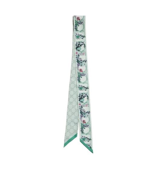 Gucci Metallic Printed Silk Twill Ribbon