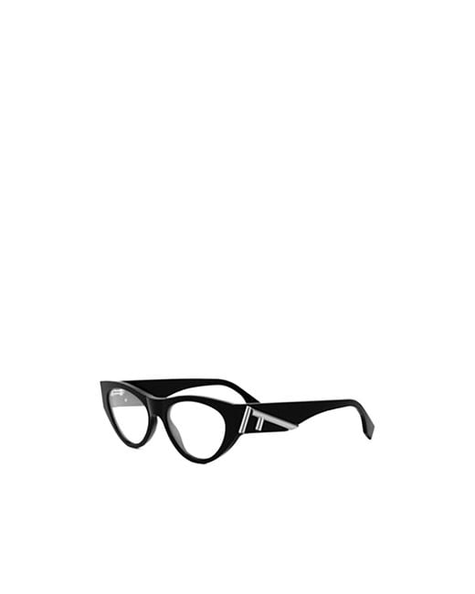 Fendi Metallic Eyewear Cat-Eye Frame Glasses for men