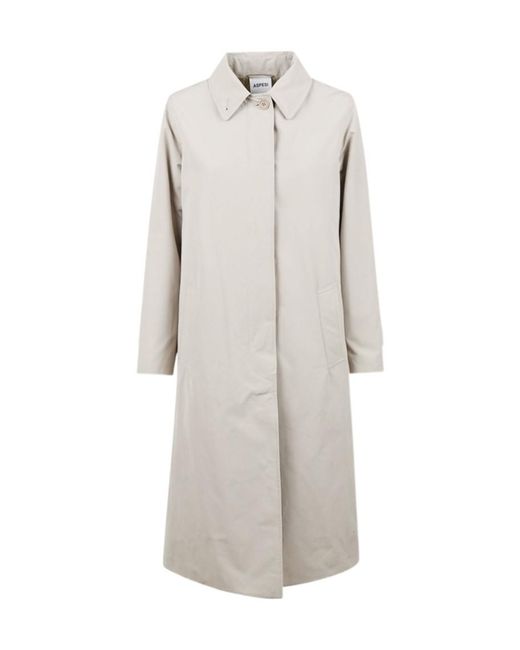 Aspesi Gray Long Woolen Coat