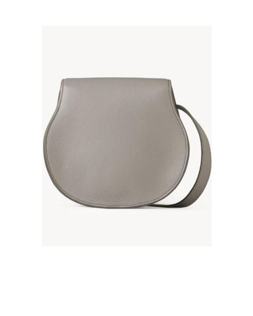 Chloé Gray Chloé Marcie Foldover Small Saddle Bag