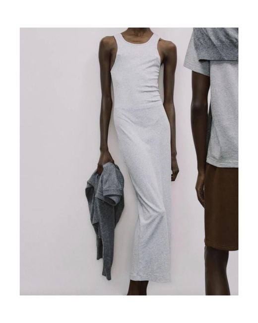 Entire studios White Crew-Neck Tank Maxi Dress