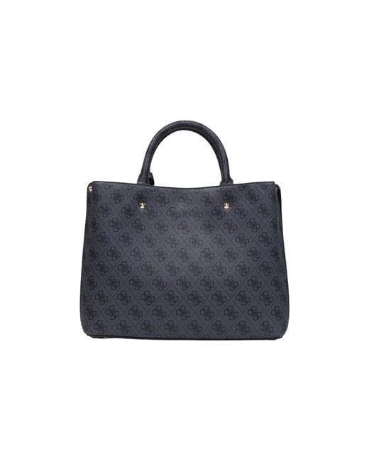 Guess Blue Monogram Top-Handles Tote Bag