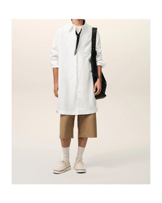 AMI White Ami Ami De Coeur Wide Shirt Dress for men