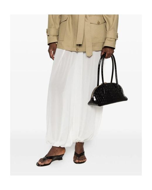 Frankie Shop White Wide-Leg Casual Pants