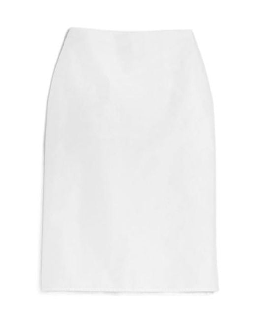 Jil Sander White Technical Faille Skirt