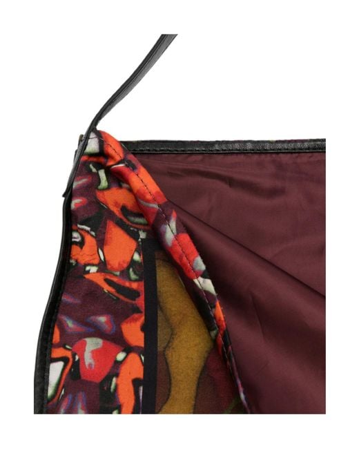 Dries Van Noten Brown Printed Shoulder Bag