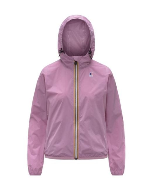 K-Way Purple Zip-Up Hooded Jacket