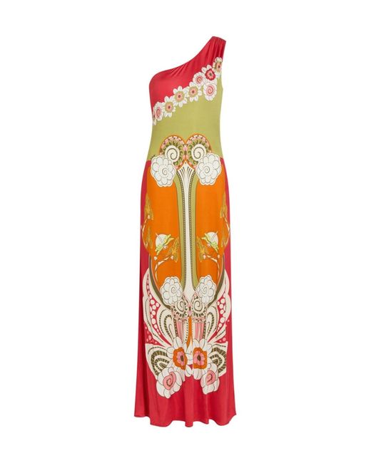 LaDoubleJ White Printed Stretch-Jersey Maxi Dress