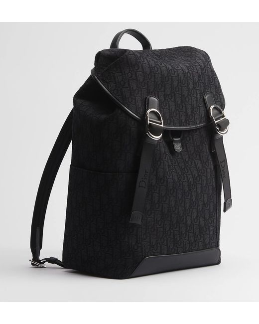 Dior Black Jett Backpack With Flap for men