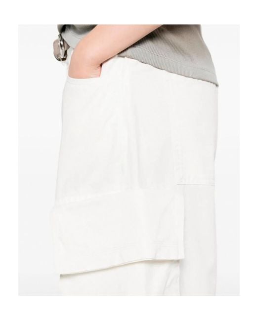 Pinko White Cargo Bermuda Shorts
