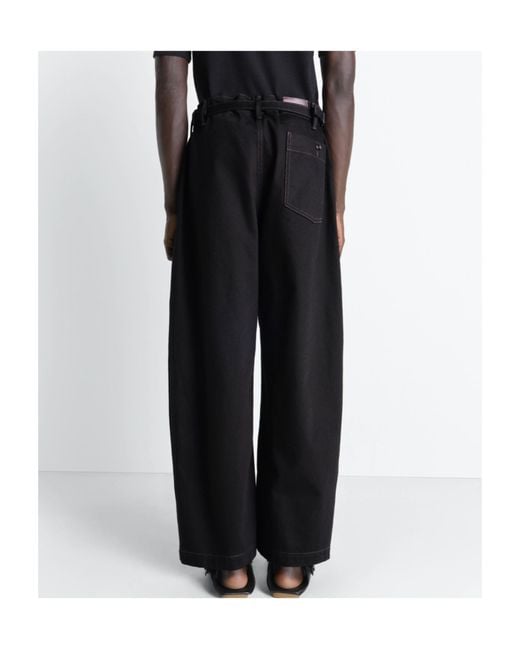 Lemaire Black Maxi Workwear Pants for men