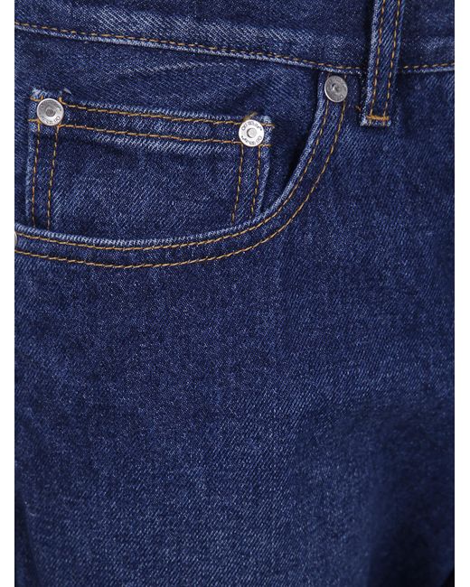 Off-White c/o Virgil Abloh Blue Logo Patch Straight Leg Jeans for men