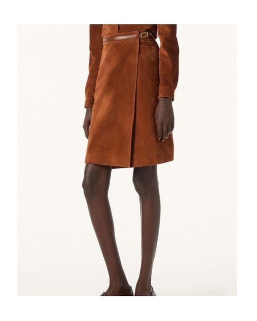 Loro Piana Brown Gala Skirt